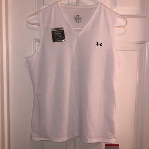 Under Armour white heat gear sleeveless top